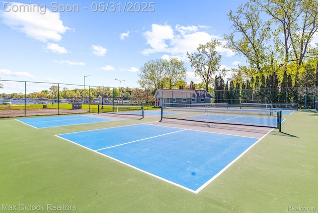 2222 Garland St, Sylvan Lake, MI 48320 - view of tennis court featuring community basketball court