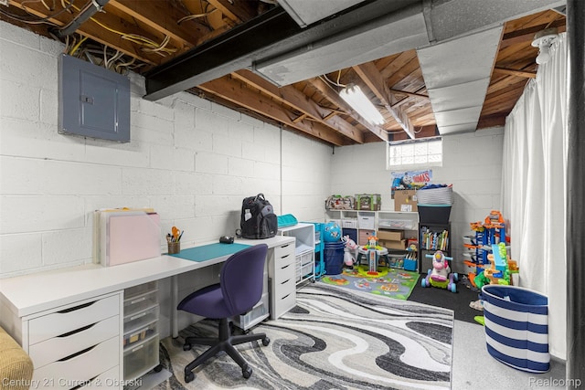 3135 Raymond Ave, Dearborn, MI 48124 - office space with electric panel and concrete block wall