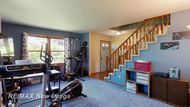 5475 George St, Saginaw, MI 48603 - exercise area with carpet floors and baseboards