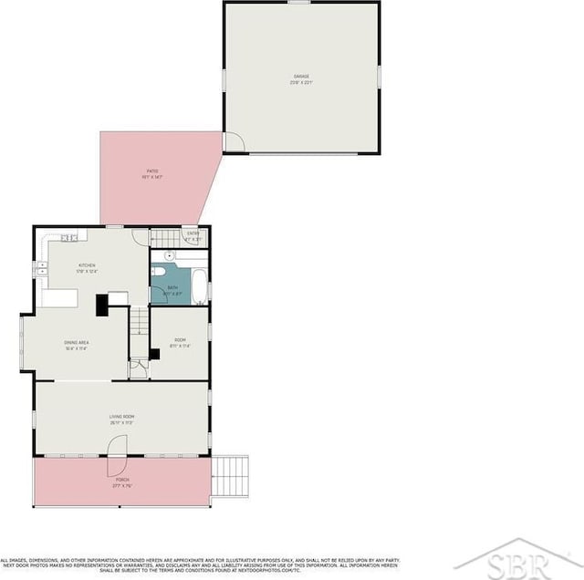 1784 S Badour Rd, Midland, MI 48640 - floor plan / room layout