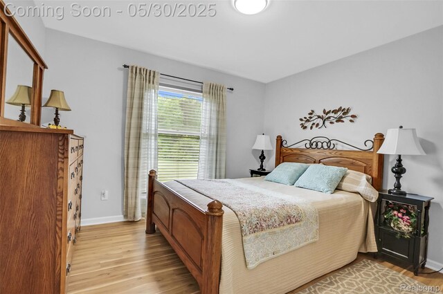 9587 Harmon Ln, South Lyon, MI 48178 - bedroom with light wood finished floors and baseboards