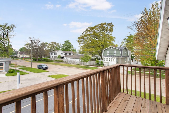 222 Oak St, South Haven, MI 49090 - wooden deck featuring a residential view
