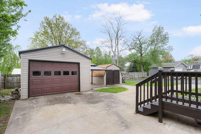 222 Oak St, South Haven, MI 49090 - detached garage featuring concrete driveway
