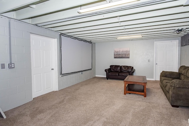 1419 Vassar Dr, Kalamazoo, MI 49001 - home theater with carpet flooring