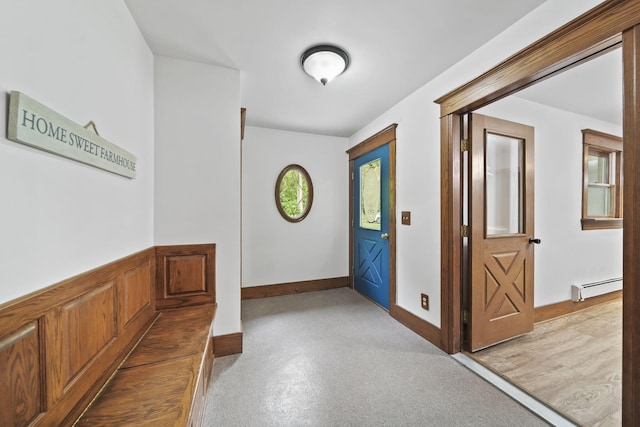 7331 Browns Lake Rd, Jackson, MI 49201 - hallway with a baseboard heating unit