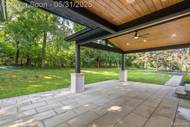 1367 W Long Lake Rd, Bloomfield Hills, MI 48302 - view of patio featuring ceiling fan