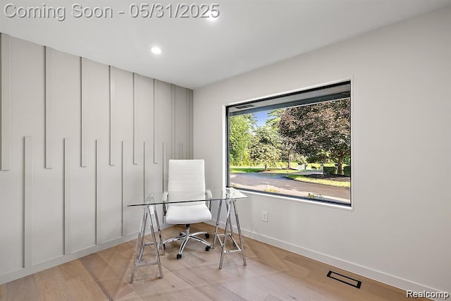 1367 W Long Lake Rd, Bloomfield Hills, MI 48302 - office space with light wood finished floors, baseboards, and recessed lighting