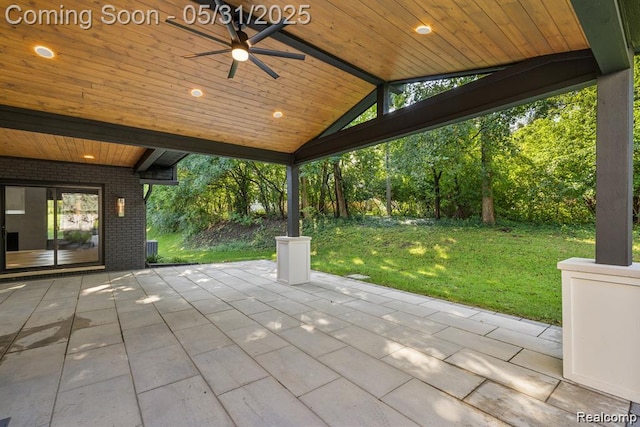 1367 W Long Lake Rd, Bloomfield Hills, MI 48302 - view of patio featuring a ceiling fan