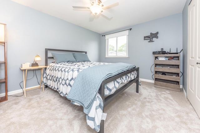 204 Meadowlake Rd, Canton, MI 48188 - bedroom featuring carpet flooring, baseboards, and ceiling fan