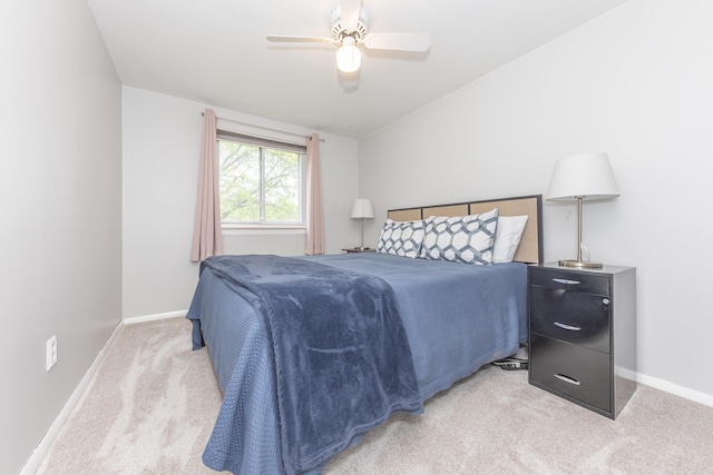 204 Meadowlake Rd, Canton, MI 48188 - bedroom featuring light colored carpet, baseboards, and a ceiling fan