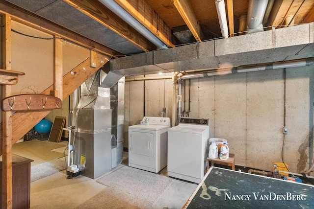 2857 Autumn Ct, Hudsonville, MI 49426 - unfinished basement with washing machine and dryer and heating unit