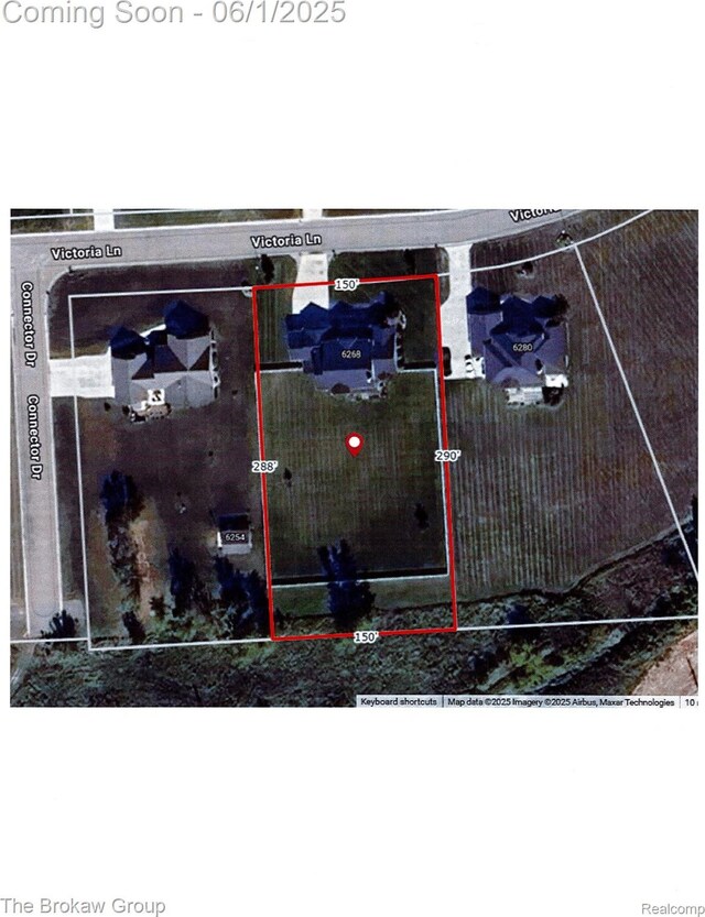 6268 Victoria Ln, Swartz Creek, MI 48473 - aerial map of property and surrounding area featuring property boundaries highlighted