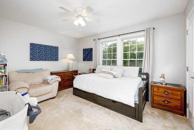 50550 W Fellows Creek Ct, Plymouth, MI 48170 - bedroom with carpet floors and ceiling fan