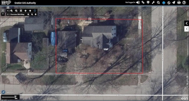236 S Jeffery Ave, Ithaca, MI 48847 - map / location with property parcel outlined