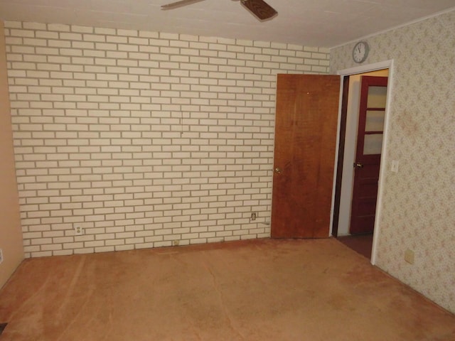 236 S Jeffery Ave, Ithaca, MI 48847 - carpeted empty room featuring ceiling fan