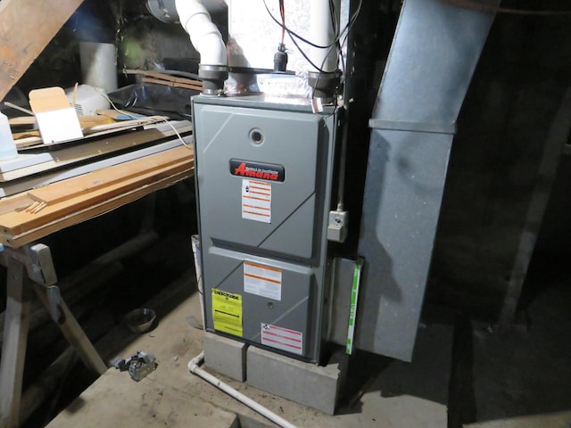 236 S Jeffery Ave, Ithaca, MI 48847 - utility room with heating unit