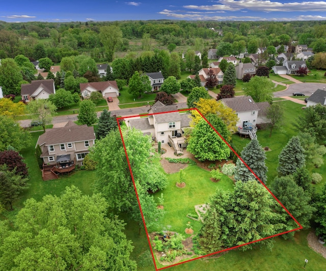 702 Starfield Dr, Pinckney, MI 48169 - aerial view of residential area with property boundaries highlighted
