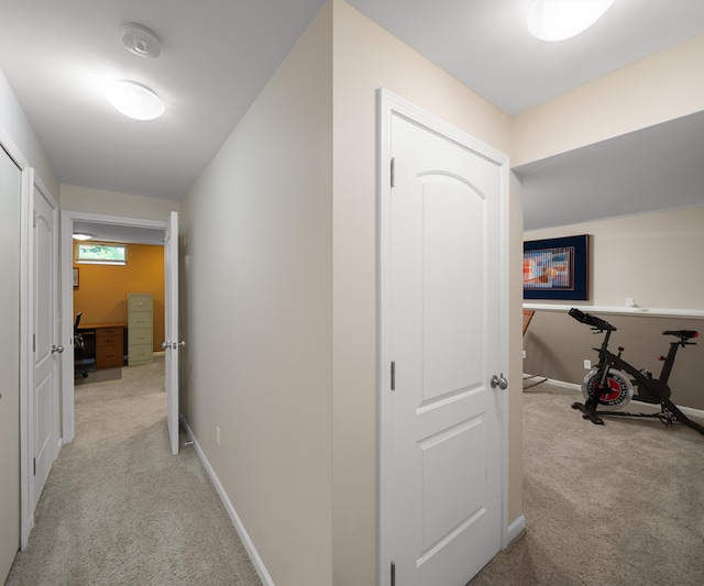 702 Starfield Dr, Pinckney, MI 48169 - corridor featuring light carpet and baseboards