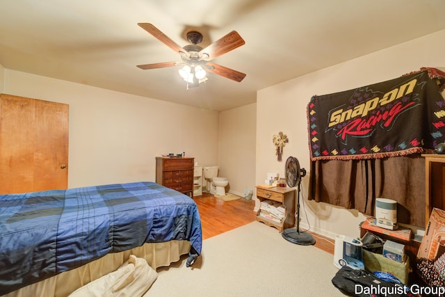 2587 Pennsylvania Ave, Muskegon, MI 49445 - bedroom featuring wood finished floors, ceiling fan, and baseboards