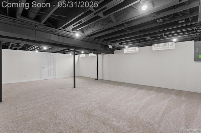 27677 Doreen St, Farmington Hills, MI 48336 - basement featuring carpet flooring and electric panel
