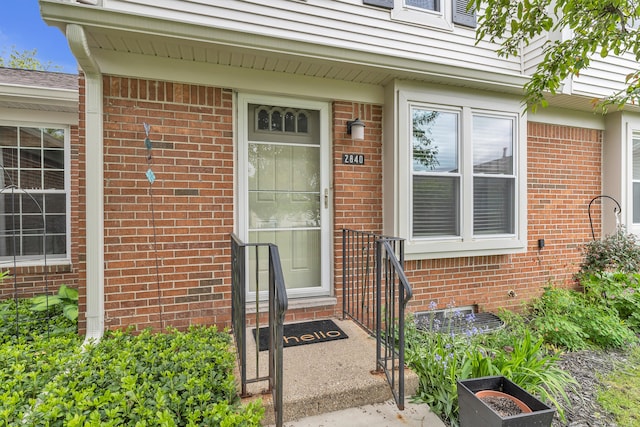 2840 Bombridge Ct, Ann Arbor, MI 48104 - view of exterior entry featuring brick siding