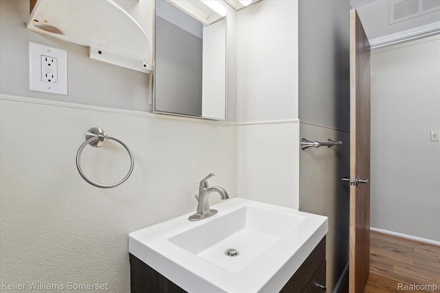 1623 Ethel Ave, Lincoln Park, MI 48146 - bathroom featuring vanity and wood finished floors