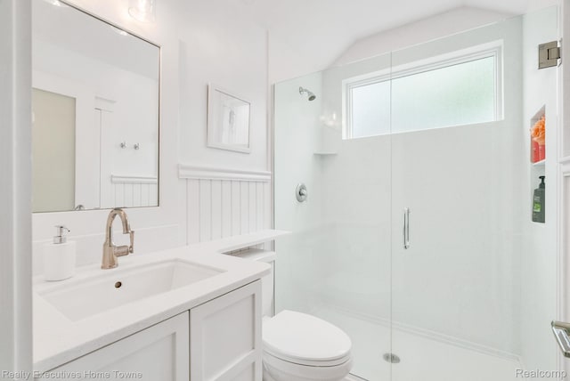 3565 Memoir Dr, Fort Gratiot, MI 48059 - bathroom with a stall shower, vanity, and toilet