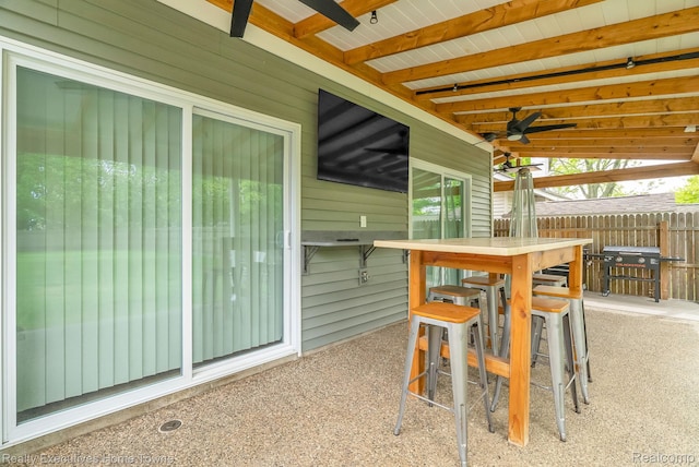 3565 Memoir Dr, Fort Gratiot, MI 48059 - view of patio with outdoor dining area and ceiling fan