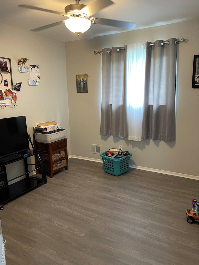 1808 Henbert, West Bloomfield, MI 48324 - bedroom with wood finished floors, baseboards, and ceiling fan