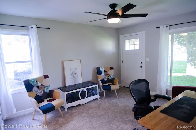 2575 Walnut Rd, Auburn Hills, MI 48326 - office space featuring carpet flooring and a ceiling fan
