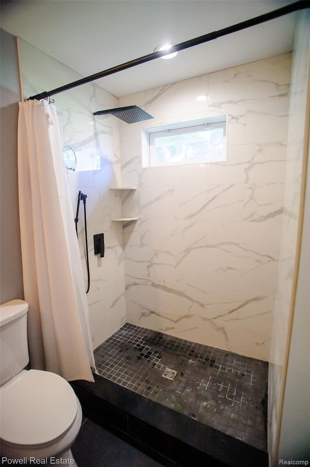 2575 Walnut Rd, Auburn Hills, MI 48326 - bathroom featuring toilet and a marble finish shower