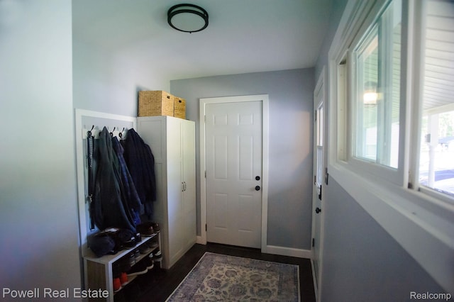 2575 Walnut Rd, Auburn Hills, MI 48326 - mudroom featuring dark wood-type flooring and baseboards