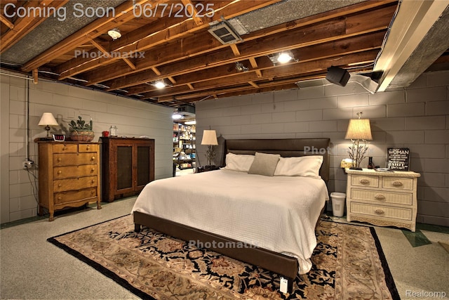 11555 Colpaert Dr, Warren, MI 48093 - bedroom with concrete block wall