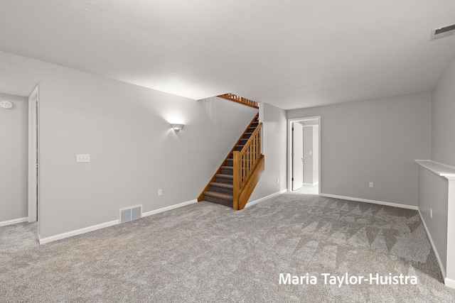 10130 64th Ave, Allendale, MI 49401 - basement featuring carpet floors, stairway, and baseboards