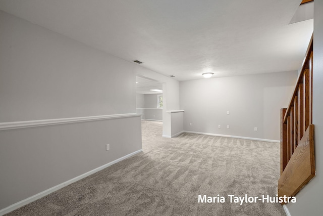 10130 64th Ave, Allendale, MI 49401 - basement featuring carpet flooring, baseboards, and stairs