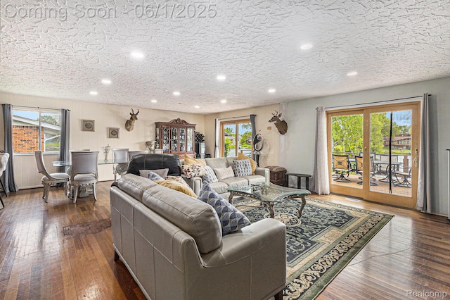 687 Sunnybeach Dr, White Lake, MI 48386 - living room featuring wood-type flooring and recessed lighting