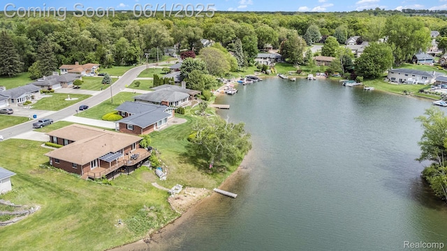 687 Sunnybeach Dr, White Lake, MI 48386 - aerial view of residential area featuring a nearby body of water