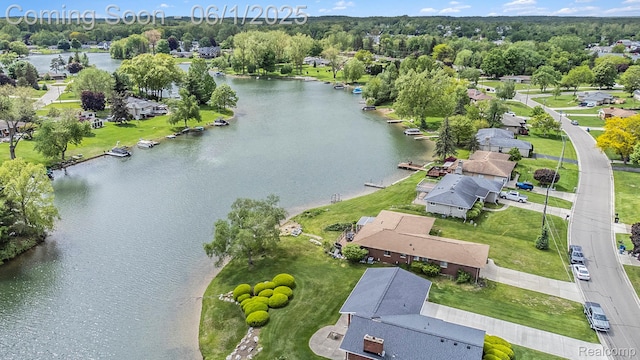 687 Sunnybeach Dr, White Lake, MI 48386 - aerial view of property and surrounding area with a nearby body of water and nearby suburban area
