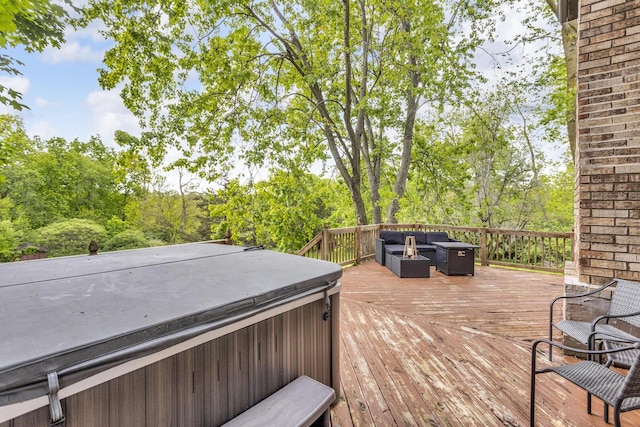 9275 M-50, Onsted, MI 49265 - wooden deck featuring a hot tub