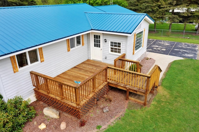1972 W Cedar Dr, Mcbain, MI 49657 - view of wooden terrace