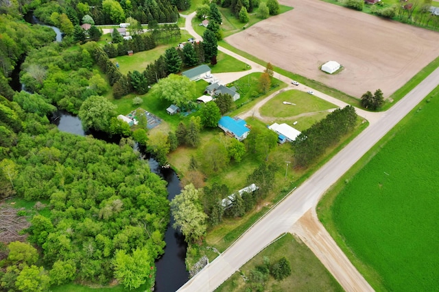 1972 W Cedar Dr, Mcbain, MI 49657 - aerial overview of property's location with a large body of water