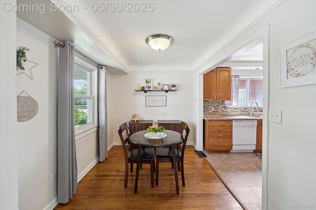 15645 Warwick Ave, Allen Park, MI 48101 - dining space with wood finished floors and baseboards