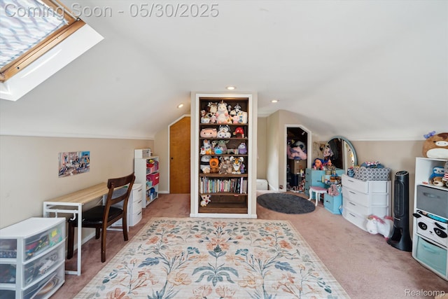 15645 Warwick Ave, Allen Park, MI 48101 - bonus room featuring carpet, lofted ceiling, and a skylight