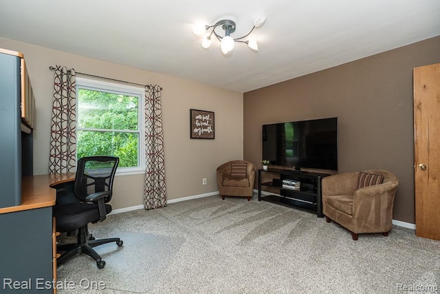 241 E Gunn Rd, Rochester, MI 48306 - carpeted home office featuring baseboards