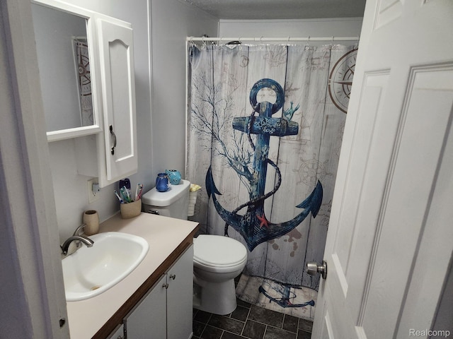 3683 Pinoak St, Clarkston, MI 48348 - full bathroom with toilet, vanity, and curtained shower