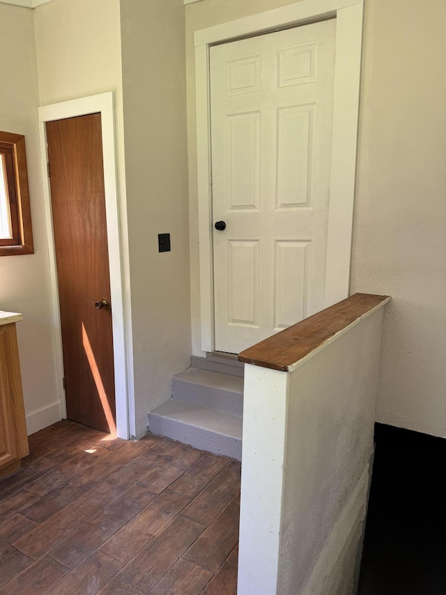 12227 Wise St, Bear Lake, MI 49614 - stairway featuring wood-type flooring