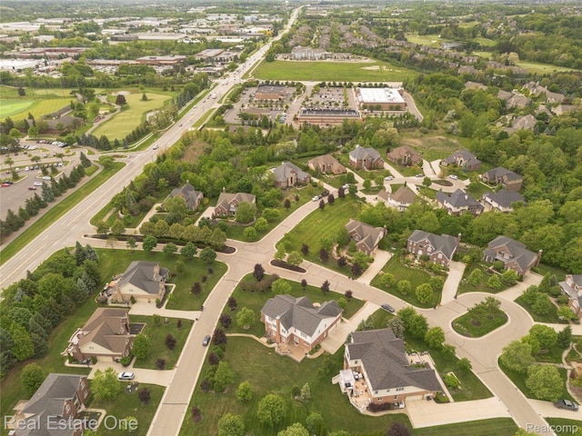 15390 Prestwick Cir, Northville, MI 48168 - aerial overview of property's location featuring nearby suburban area