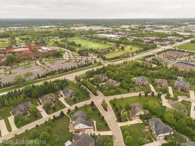 15390 Prestwick Cir, Northville, MI 48168 - aerial view of property and surrounding area with nearby suburban area