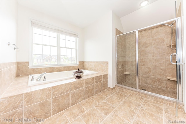 15390 Prestwick Cir, Northville, MI 48168 - bathroom featuring a garden tub and a shower stall