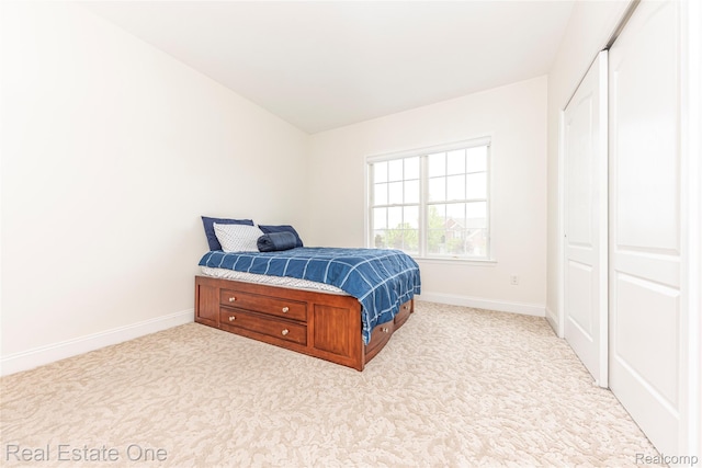 15390 Prestwick Cir, Northville, MI 48168 - bedroom featuring baseboards, carpet floors, and a closet